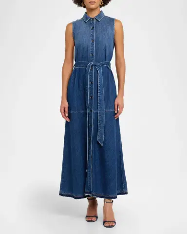 Kobi Halperin Addison Belted Ombre Cotton Denim Maxi Dress | Thumbnail 2 Kobi Halperin Addison Belted Ombre Cotton Denim Maxi Dress | Thumbnail 2