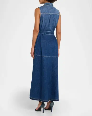 Kobi Halperin Addison Belted Ombre Cotton Denim Maxi Dress | Thumbnail 3 Kobi Halperin Addison Belted Ombre Cotton Denim Maxi Dress | Thumbnail 3