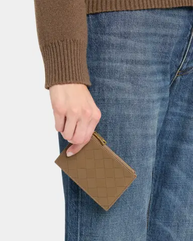 Bottega Veneta Zip Leather Card Case | Thumbnail 2