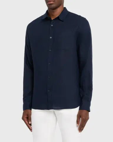 Vince Men's Linen Sport Shirt | Thumbnail 4
