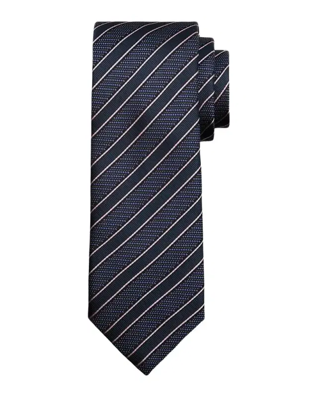 Brioni Men 's Diagonal Stripe Jacquard Silk Tie