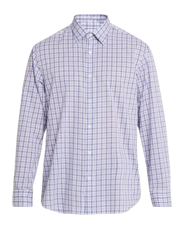 Brioni Men 's Plaid Cotton Sport Shirt