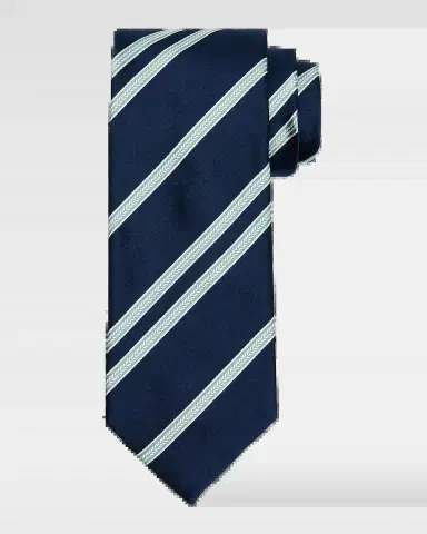 Brioni Men's Herringbone Stripe Jacquard Silk Tie | Thumbnail 2 Brioni Men's Herringbone Stripe Jacquard Silk Tie | Thumbnail 2