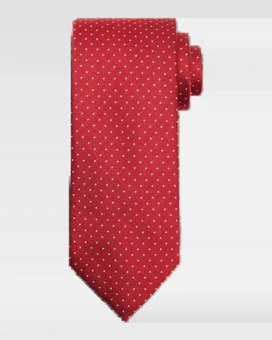 Brioni Men's Micro-Polka Dot Silk Tie | Thumbnail 2 Brioni Men's Micro-Polka Dot Silk Tie | Thumbnail 2
