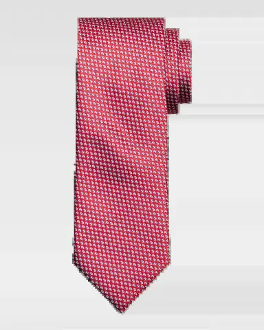 Brioni Men's Geometric-Woven Jacquard Silk Tie | Thumbnail 2