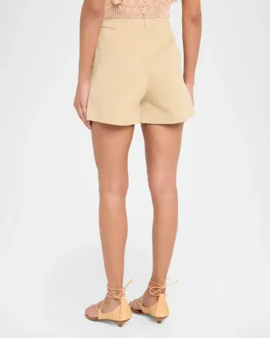 Ulla Johnson Kira Pleated Cotton Shorts | Thumbnail 3 Ulla Johnson Kira Pleated Cotton Shorts | Thumbnail 3