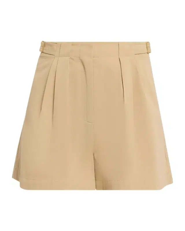 Kira Pleated Cotton Shorts