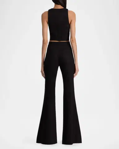 ALICE + OLIVIA Linden Bootcut Linen-Blend Pants | Thumbnail 3