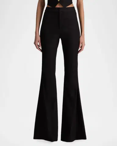 ALICE + OLIVIA Linden Bootcut Linen-Blend Pants | Thumbnail 6