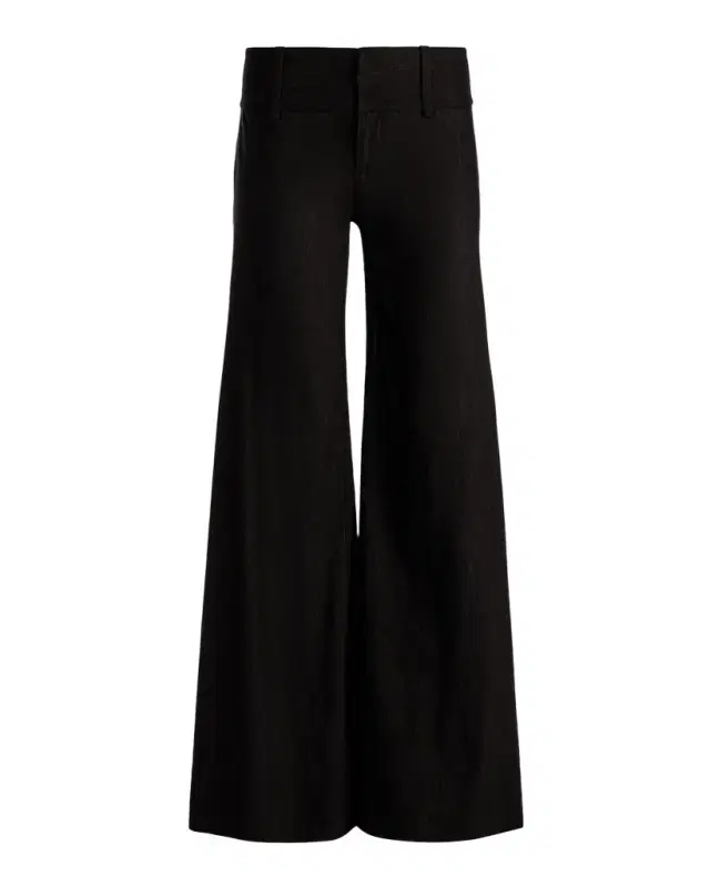 ALICE + OLIVIA Linden Bootcut Linen-Blend Pants