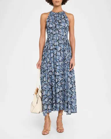 Ulla Johnson Anelise Printed Halter Midi Dress | Thumbnail 2 Ulla Johnson Anelise Printed Halter Midi Dress | Thumbnail 2