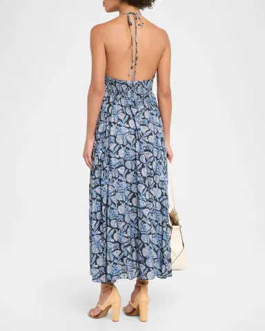 Ulla Johnson Anelise Printed Halter Midi Dress | Thumbnail 3 Ulla Johnson Anelise Printed Halter Midi Dress | Thumbnail 3