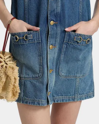 Ulla Johnson Painters Denim Mini Shirtdress | Thumbnail 5 Ulla Johnson Painters Denim Mini Shirtdress | Thumbnail 5