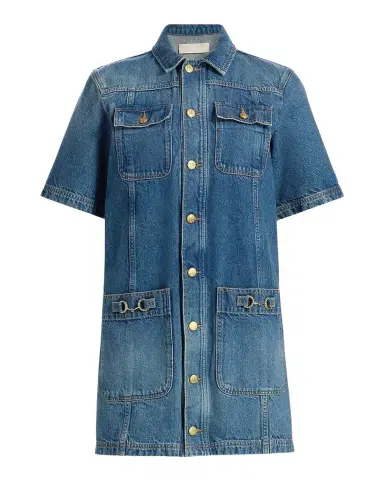 Ulla Johnson Painters Denim Mini Shirtdress | Thumbnail 1 Ulla Johnson Painters Denim Mini Shirtdress | Thumbnail 1