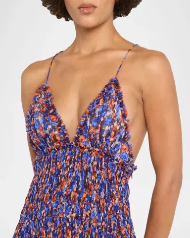 Ulla Johnson Atrani Floral Silk Chiffon Maxi Dress | Thumbnail 5 Ulla Johnson Atrani Floral Silk Chiffon Maxi Dress | Thumbnail 5
