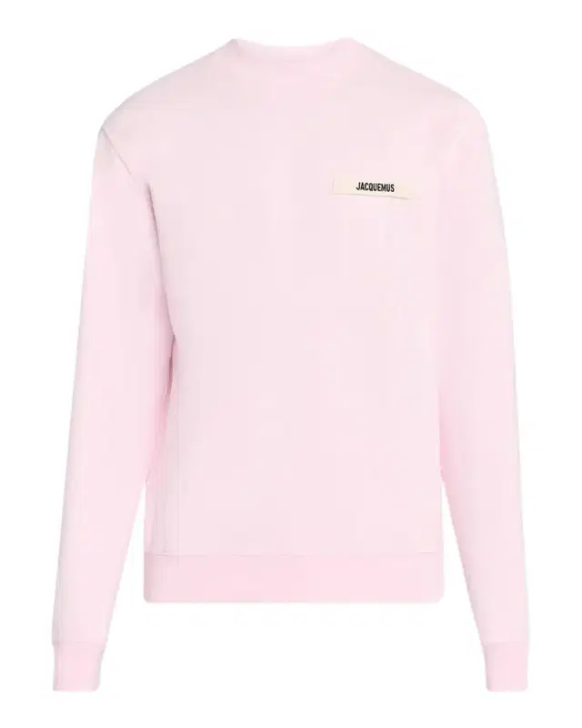 Jacquemus Men 's Grosgrain Logo Cotton Sweatshirt