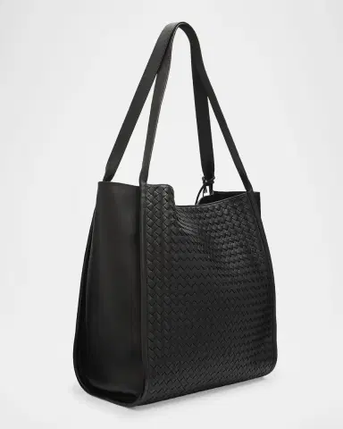 Bottega Veneta Men's Small Corriere Tote Bag in Intrecciato Leather | Thumbnail 3 Bottega Veneta Men's Small Corriere Tote Bag in Intrecciato Leather | Thumbnail 3