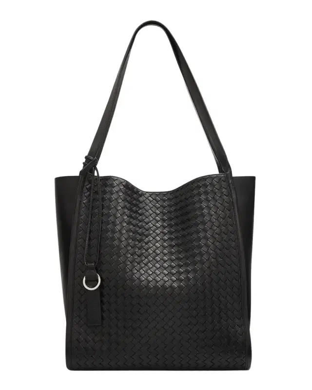 Bottega Veneta Men 's Small Corriere Tote Bag in Intrecciato Leather