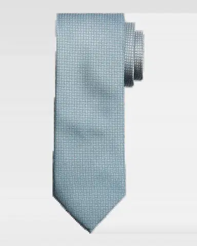 Brioni Men's Micro-Geometric Square Jacquard Silk Tie | Thumbnail 2 Brioni Men's Micro-Geometric Square Jacquard Silk Tie | Thumbnail 2