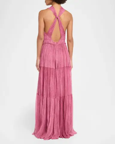 Ulla Johnson Freesia Sleeveless Silk Chiffon Gown | Thumbnail 3
