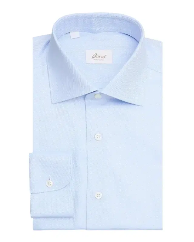 Men 's Micro-Stripe Silk Dress Shirt