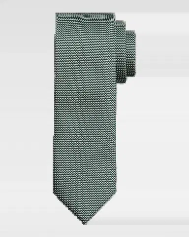 Brioni Men's Micro-Woven Jacquard Silk Tie | Thumbnail 2