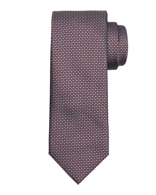 Men 's Micro Triangle Silk Jacquard Tie