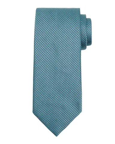 Brioni Men's Micro-Geometric Square Jacquard Silk Tie | Thumbnail 1