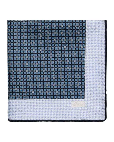 Brioni Men's Micro-Jacquard Hand-Rolled Silk Pocket Square | Thumbnail 1
