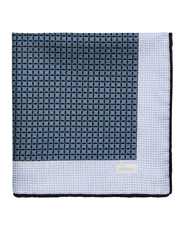 Men 's Micro-Jacquard Hand-Rolled Silk Pocket Square