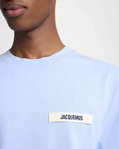 Jacquemus Men's Grosgrain Logo Crewneck T-Shirt | Thumbnail 3 Jacquemus Men's Grosgrain Logo Crewneck T-Shirt | Thumbnail 3