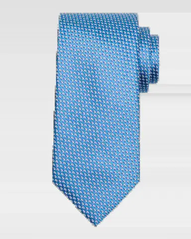 Brioni Men's Geometric-Woven Jacquard Silk Tie | Thumbnail 2