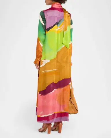 Ulla Johnson x Helen Frankenthaler Critique Silk Scarf Dress | Thumbnail 3 Ulla Johnson x Helen Frankenthaler Critique Silk Scarf Dress | Thumbnail 3