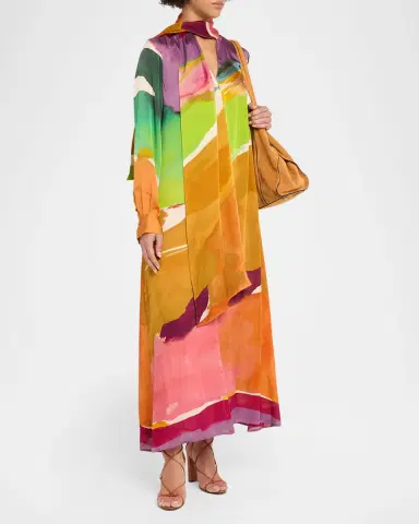 Ulla Johnson x Helen Frankenthaler Critique Silk Scarf Dress | Thumbnail 4 Ulla Johnson x Helen Frankenthaler Critique Silk Scarf Dress | Thumbnail 4