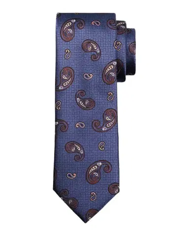 Brioni Men's Micro-Geometric Woven Paisley Silk Tie | Thumbnail 1