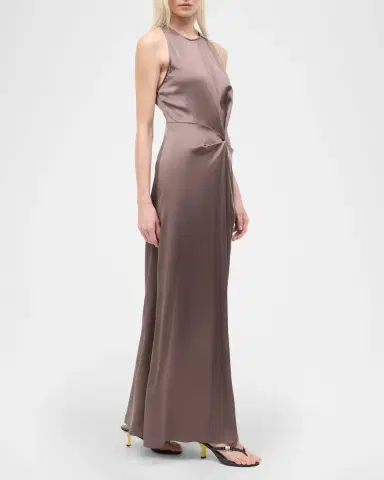 Staud Jaelyn Silk Maxi Dress | Thumbnail 2 Staud Jaelyn Silk Maxi Dress | Thumbnail 2
