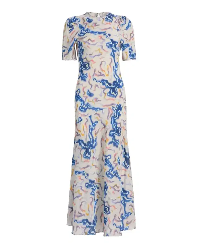Ulla Johnson Samar Short-Sleeve Silk Dress