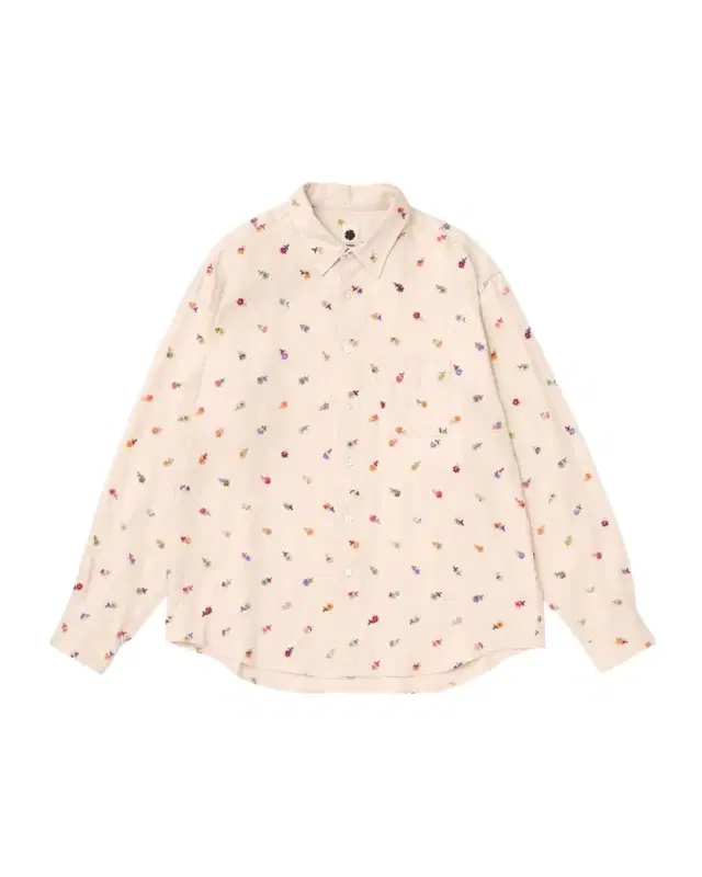 vowels Men 's Linen Blend Floral Embroidered Button-Down Shirt