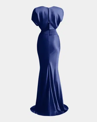 Zhivago Bond Draped Stretch Satin Mermaid Gown | Thumbnail 6 Zhivago Bond Draped Stretch Satin Mermaid Gown | Thumbnail 6