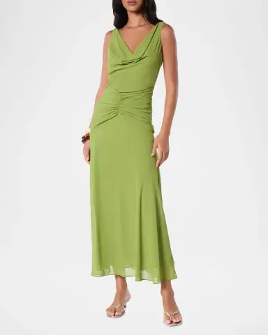 NICHOLAS Calia Ruched Cowl-Neck Maxi Dress | Thumbnail 2 NICHOLAS Calia Ruched Cowl-Neck Maxi Dress | Thumbnail 2