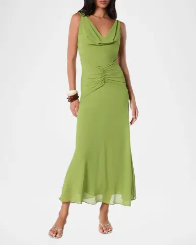 NICHOLAS Calia Ruched Cowl-Neck Maxi Dress | Thumbnail 4 NICHOLAS Calia Ruched Cowl-Neck Maxi Dress | Thumbnail 4