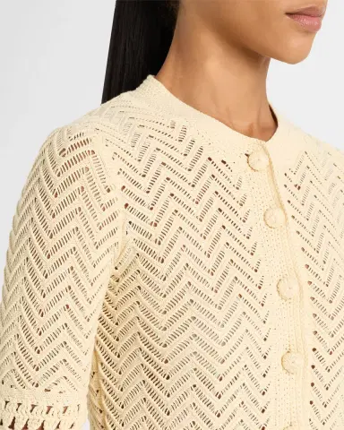 A.L.C. Simon Cropped Open-Knit Cardigan | Thumbnail 5 A.L.C. Simon Cropped Open-Knit Cardigan | Thumbnail 5