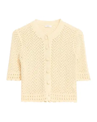 A.L.C. Simon Cropped Open-Knit Cardigan | Thumbnail 1 A.L.C. Simon Cropped Open-Knit Cardigan | Thumbnail 1