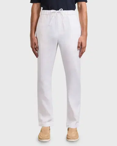 Frescobol Carioca Men 's Oscar Solid Linen Pants | Thumbnail 3 Frescobol Carioca Men 's Oscar Solid Linen Pants | Thumbnail 3