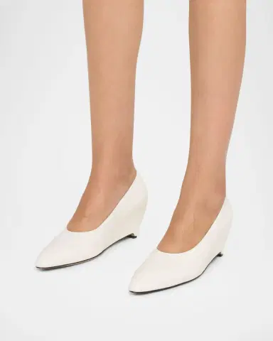 Maison Margiela Court Shoe Leather Wedge Pumps | Thumbnail 2 Maison Margiela Court Shoe Leather Wedge Pumps | Thumbnail 2