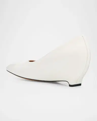 Maison Margiela Court Shoe Leather Wedge Pumps | Thumbnail 4 Maison Margiela Court Shoe Leather Wedge Pumps | Thumbnail 4