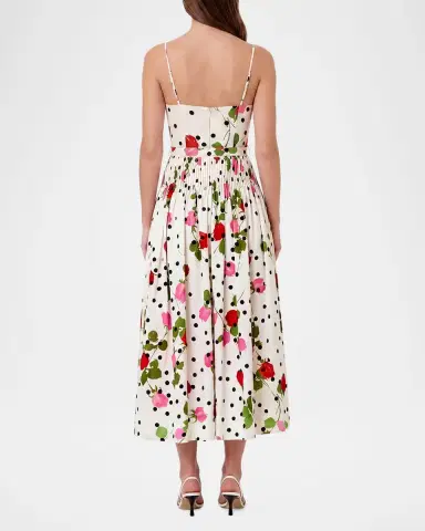 NICHOLAS Mireille Pintuck Floral-Print Maxi Dress | Thumbnail 3 NICHOLAS Mireille Pintuck Floral-Print Maxi Dress | Thumbnail 3