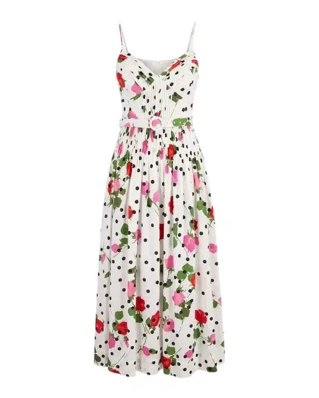 NICHOLAS Mireille Pintuck Floral-Print Maxi Dress