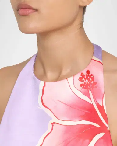 Retrofête Drexley Floral Halter Mini Dress | Thumbnail 5