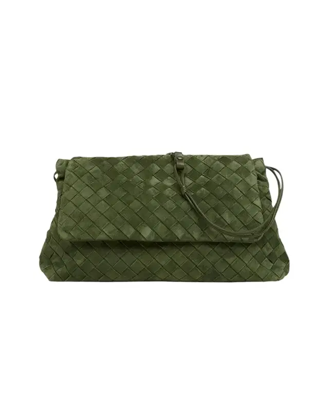 Bottega Veneta Giorno Suede Drawstring Shoulder Bag